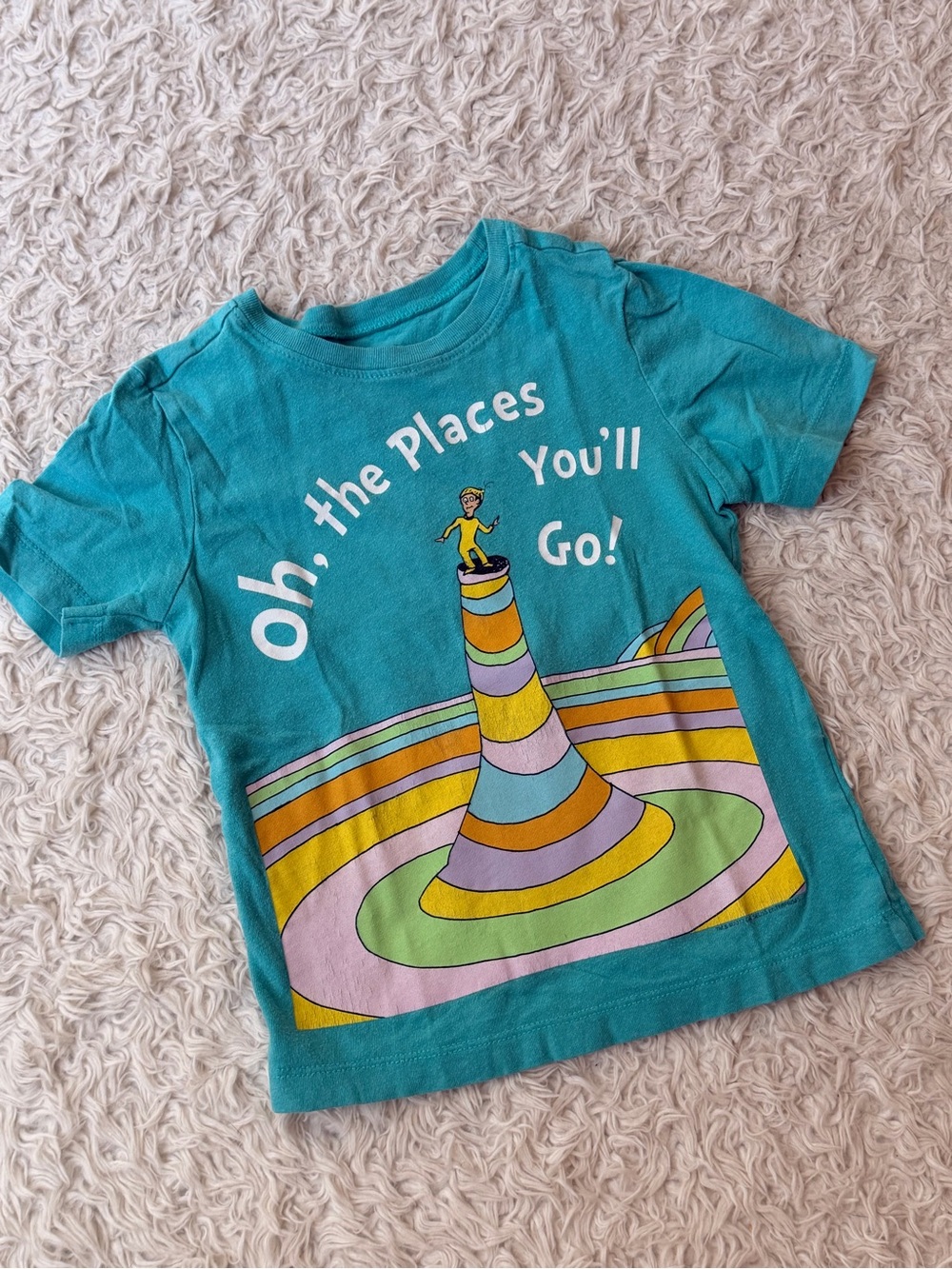 Old Navy Teal Graphic 'Oh, the Places You'll Go!' Kids Tee